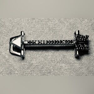 Keep Collective by Stella  Dot Sliding Charm Black Arrow With Black Rhinestone